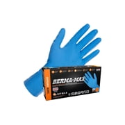 SAS Safety Derma-Max 6609-40 Powder-Free Nitrile Exam Gloves, 8 Mil, 12" Extended Cuff, X-Large, 50/Box