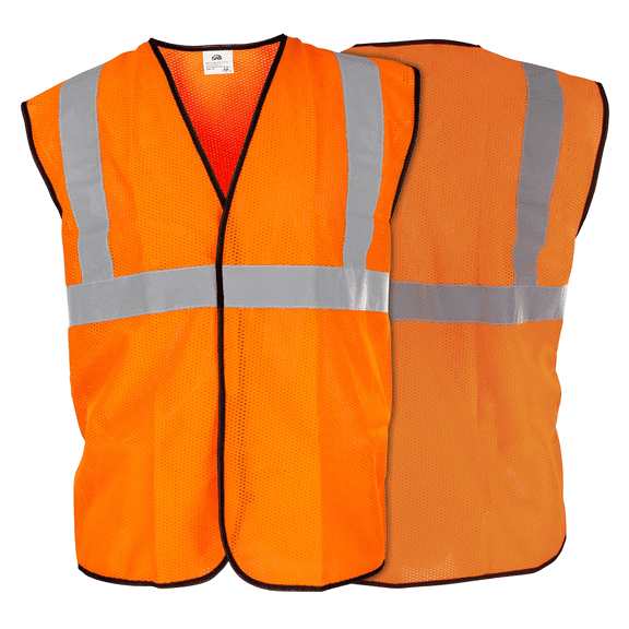 SAS Safety Class-2 Hi-Viz Orange Safety Vest, XXL