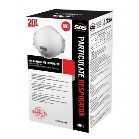 SAS Safety Box of 20 N95 Disp. Particulate Respirators