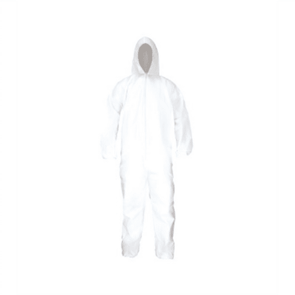 Gen-Nex Hooded Professional Grade Disposable Coverall, Full Zipper Front, Elastic Wrist and Ankles, Microporous Polyethylene Coated Polypropylene Work Coveralls for Painting, Automotive, MRO(2X-Large)