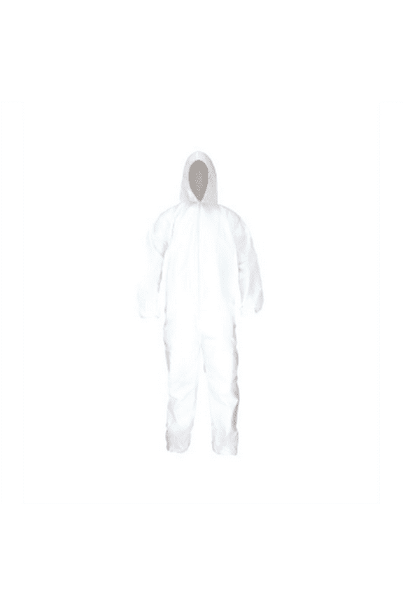 Gen-Nex Hooded Professional Grade Disposable Coverall, Full Zipper Front, Elastic Wrist and Ankles, Microporous Polyethylene Coated Polypropylene Work Coveralls for Painting, Automotive, MRO(2X-Large)
