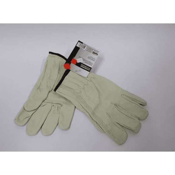 SAS Safety Corp. 6526 Driver Gloves, Medium, Pigskin Leather, White Pair