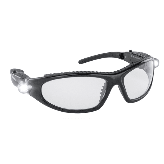 SAS Safety LED Inspector High-Impact Glasses w/ Ultra Bright LED Lights