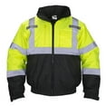 thumbnail image 1 of SAS Safety SAS-690-1508 Hi-Viz Class 3 Hooded Bomber Jacket, Yellow - Medium, 1 of 2