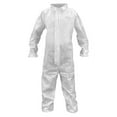 thumbnail image 1 of SAS SMS General Purpose Disposable Crew Coverall, White, Elastic Wrist and Ankle Cuffs Breathable Material and Concealed Zipper. (2X-Large), 1 of 2