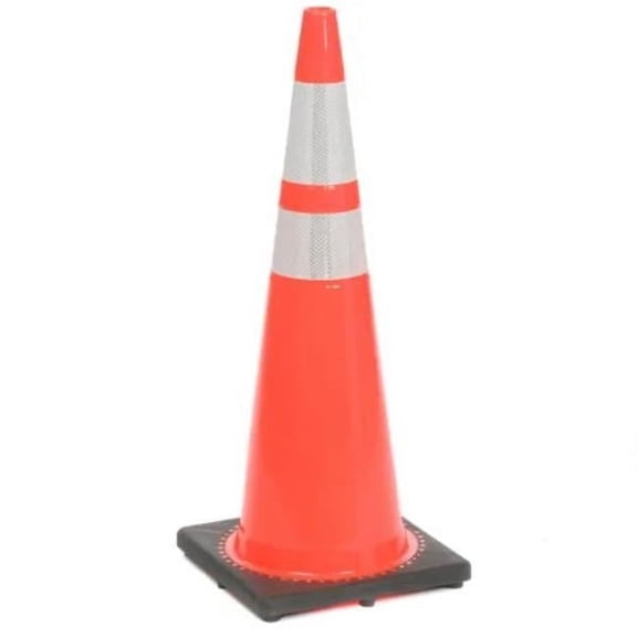 SAS Safety SAS-7501-36B 36 in. Traffic Cone Solid Orange with Reflective Collar
