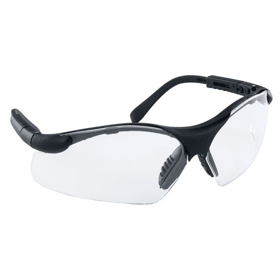 SAS Safety Sidewinders Safe Glasses w/ Black Frame and Clear Lens in Polybag