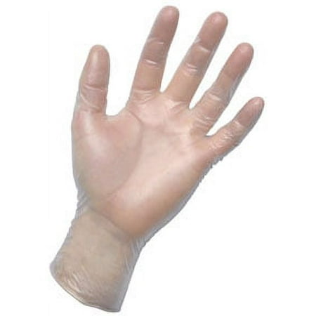 SAS Safety Vinyl-Guard Vinyl Disposable Examination Gloves - Medium, Pkg of 100