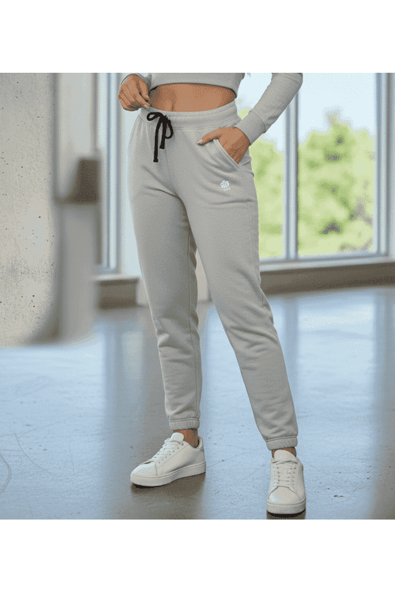 SAS Signature Small Gray Unisex Sweatpants – Minimal Streetwear Joggers for Men & Women | Fitness Performance Joggers | Soft Relaxed Fit