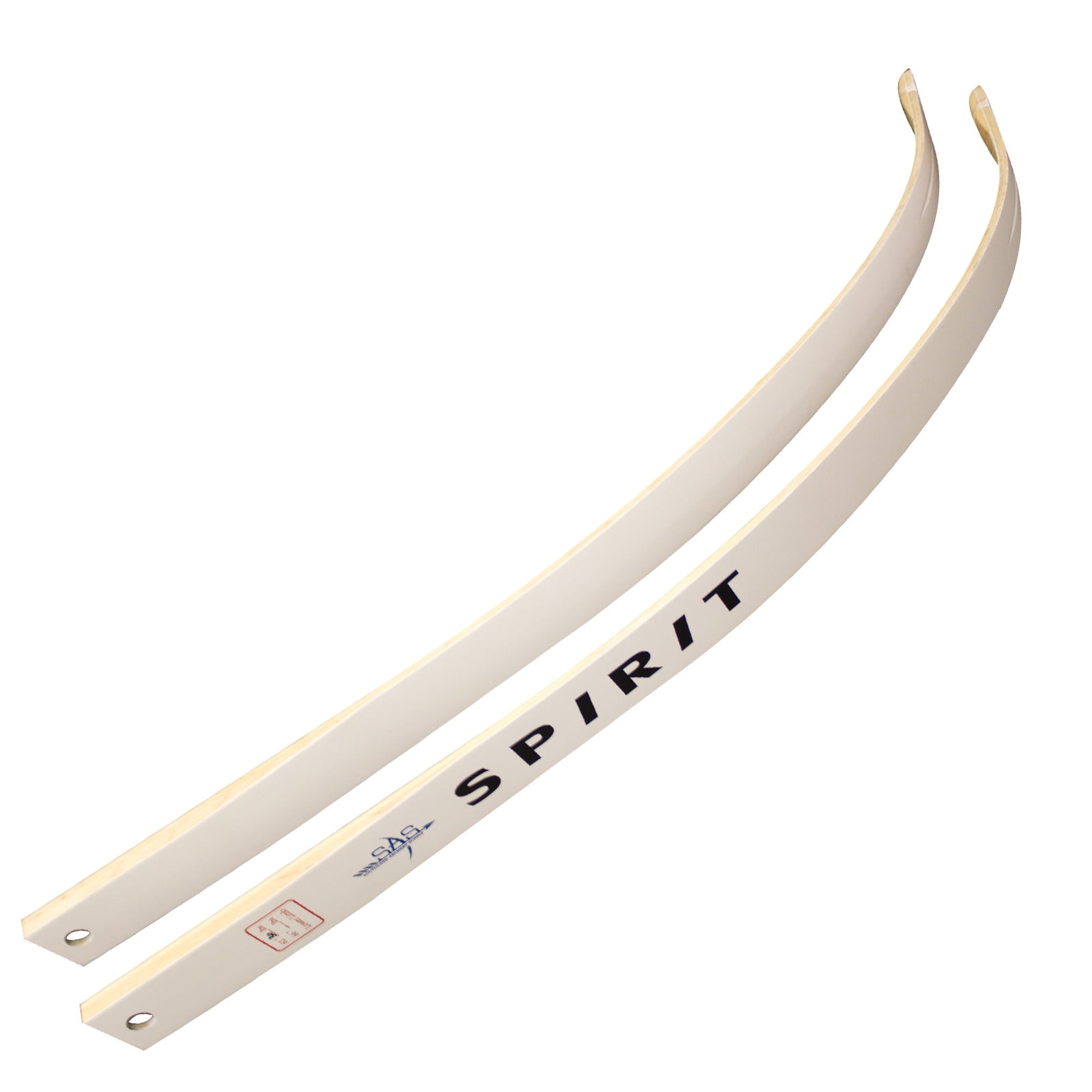 SAS Spirit Jr 54" Youth Bow Wooden Limbs White - Pair