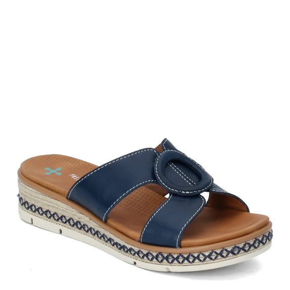 SAS Women's, Bliss Slip-On Wedge Navy 10 M