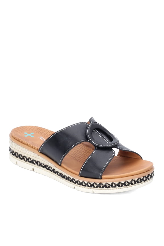 Womens Bliss Wedged MIcrofiber Slip On