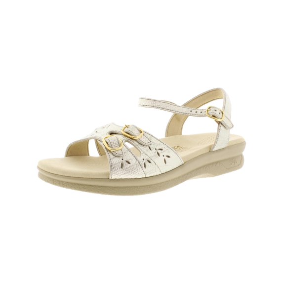 SAS Womens Duo Cushioned Footbed Leather Slingback Sandals