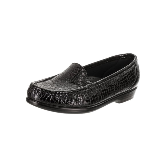 SAS Womens Simplify Black Croc Slip On