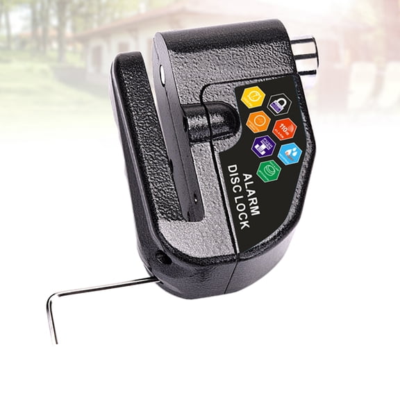 SASABAXI 1 Set Black Plastic Metal Alarm Tamper-Resistant Anti Theft Lock for Motorcycle Bicycle Security