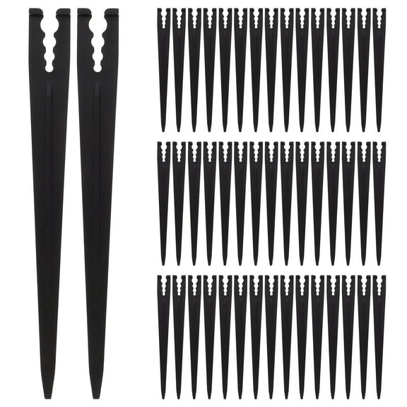 SASABAXI 100Pcs Black Plastic Insert Rod for Horticultural Landscape 14.8X1.6In