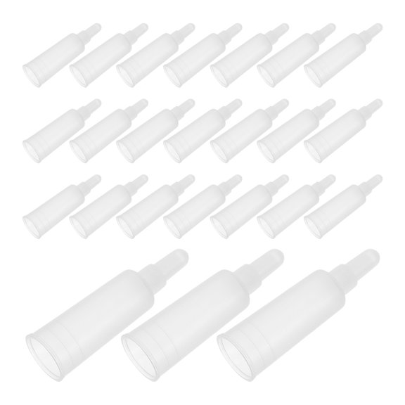 SASABAXI 100Pcs Transparent Squeeze Vial Dropper Caps for Accurate One Hand Operation in Labs