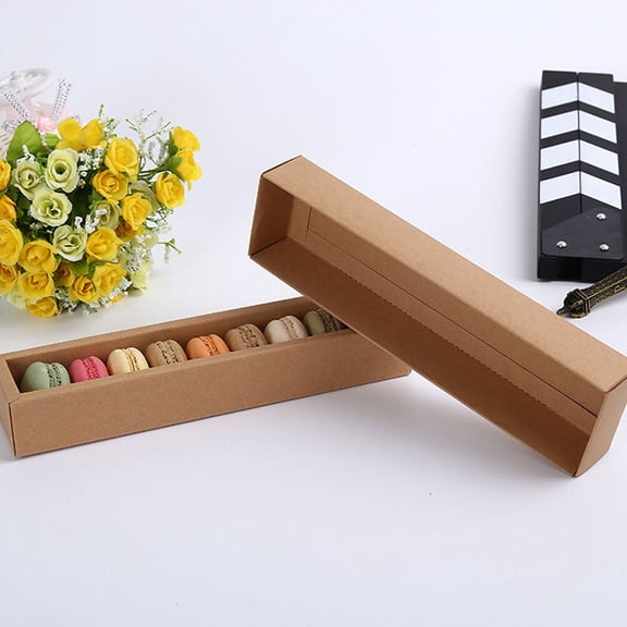 SASABAXI 10Pcs Paper Macaron Box Drawer Shaped for Professional Baking Needs
