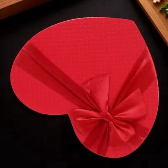 SASABAXI 1Pc Heart Shape Storage Box Red for Wedding Candy and Party Supplies