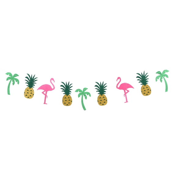 SASABAXI 1 Set Assorted Color Felt Garland Banner Decoration for Pool Party Birthday and Event Decor