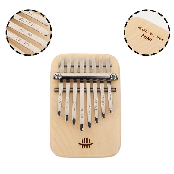 SASABAXI Kalimba Musical Instrument Maple 1Pack 4.72X2.95X1.57In