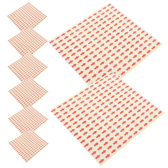 SASABAXI 2700Pcs Red Paper Arrow Labels Easy Peel Self Adhesive for Marking Tasks