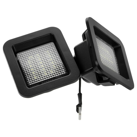 SASABAXI 2Pcs Black ABS Led Tag Lights for License Plate Driving at Night 6.70X5.80X3.00Cm