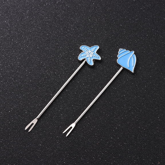 SASABAXI 2Sets Dessert Forks Transparent Style Designed For Fruit Serving At Weddings And Anniversaries