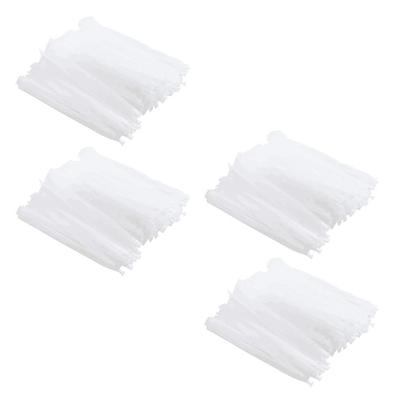 SASABAXI 400Pcs Sink Strainer Filter Nets White Pe 6.7x0.4x0.4in For Kitchen