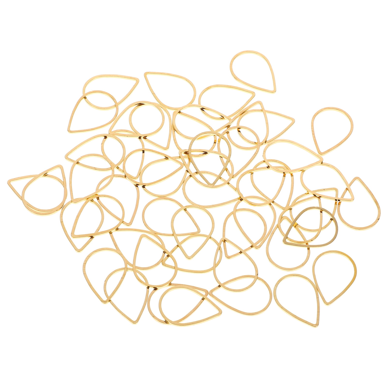 SASABAXI 50Pcs Golden Copper Pendant Rings for Jewelry Making ...