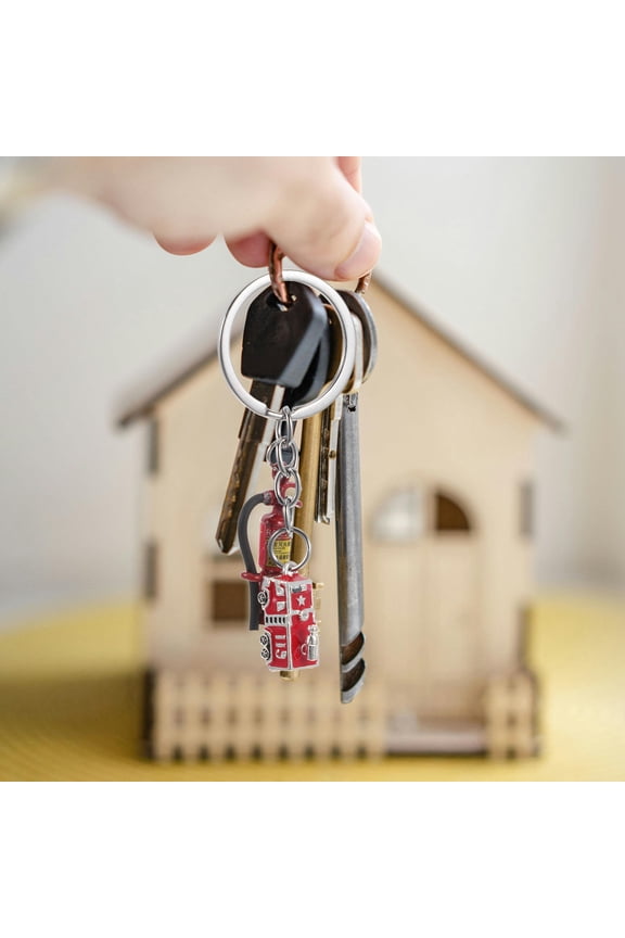 Firefighter Keychain Pendant 1Set Retro Style Metal for Daily Use and Gift Giving