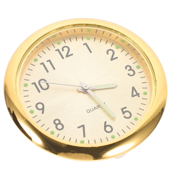 SASABAXI Mini Wall Clock Alloy Golden 1Pcs Doll House Furniture Model Living Room Decoration