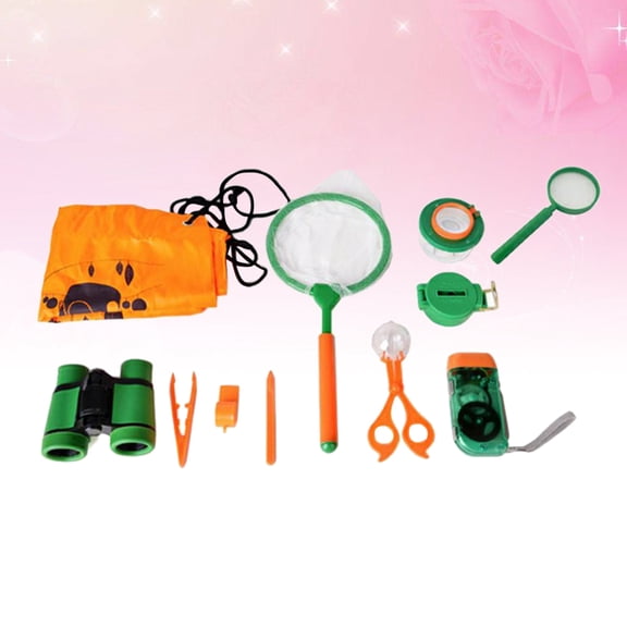 SASABAXI Insect Catching Net 11Pcs Metal Pole Plastic Round Pocket Safe for Kids Toy Nets