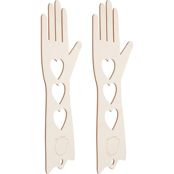 SASABAXI Knitted Glove Shaping Forms, 2 Wooden Mitten Templates for Handmade Projects