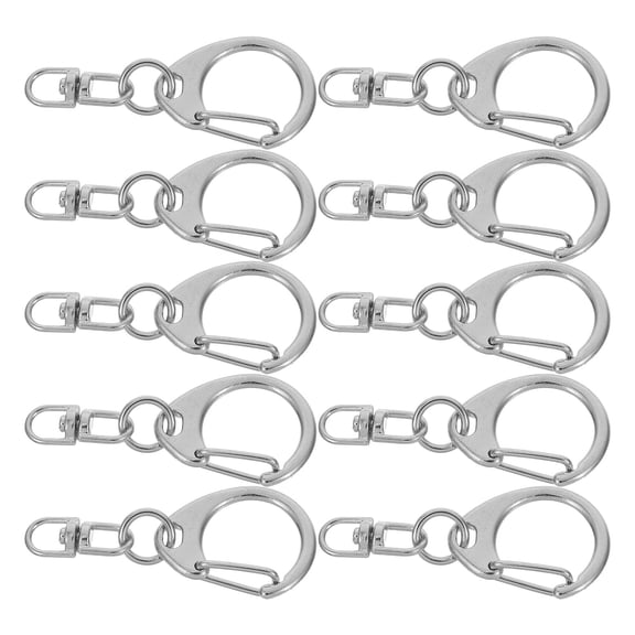 SASABAXI Silver 10Pcs Heavy Duty Swivel Snap Hooks Suitable for Diy Projects and Keychains