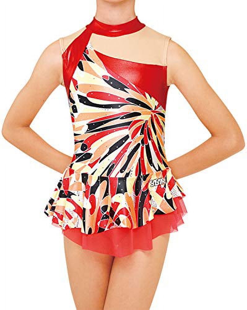SASAKI JL J7371S Gymnastics/Rhythmic Gymnastics Kids Leotard with Skirt Red