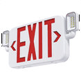 thumbnail image 1 of SASELUX LED Emergency Exit Sign Light Red Letters Adjustable Heads Backup Battery Plastic UL 924, 1 of 8