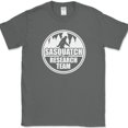 thumbnail image 1 of SASQUATCH RESEARCH TEAM T-Shirt Funny BIGFOOT Believe Humor Novelty Cotton Tee - Charcoal, 3XL, 1 of 1