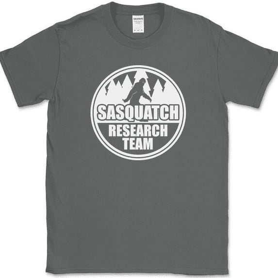 SASQUATCH RESEARCH TEAM T-Shirt Funny BIGFOOT Believe Humor Novelty Cotton Tee - Charcoal, 3XL