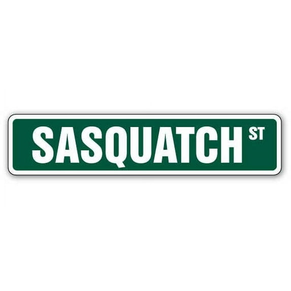 SASQUATCH Street Sign bigfoot ape like animal believer | Indoor/Outdoor | 36" Wide