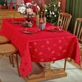 thumbnail image 1 of SASTYBALE Christmas Tablecloth Rectangle, Jacquard Snowflake Pattern Table Cloth for Rectangle Tables, Water Resistant Rectangular Tablecloths for Dining Room & Holiday Decoration, 1 of 7