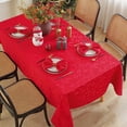 thumbnail image 1 of SASTYBALE Christmas Tablecloth Rectangle, Jacquard Snowflake Pattern Table Cloth for Rectangle Tables, Water Resistant Rectangular Tablecloths for Dining Room & Holiday Decoration, 1 of 7