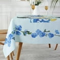 thumbnail image 1 of SASTYBALE Lemon Tablecloth Rectangle 60 x 102 Inch, Spill Proof Machine Washable Polyester Fabric Table Cloth, Floral Table Cover for Spring/Summer/Party/Outdoor, Blue, 1 of 7