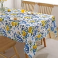 thumbnail image 1 of SASTYBALE Lemon Tablecloth, Washable Summer Table Cloth Printed with Lemons Flower Waterproof Spillproof Polyester Table Cover for Dinner Table Holiday Decoration (Rectangle, 60" x 102"), 1 of 7