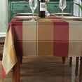 thumbnail image 1 of SASTYBALE Rectangle Tablecloth Checkered Style Polyester Table Cloth Spillproof Wrinkle Resistant Heavy Weight Table Cover for Kitchen Dinning Tabletop (Rectangle/Oblong,60" x 102"(8-10 Seats),Red), 1 of 7