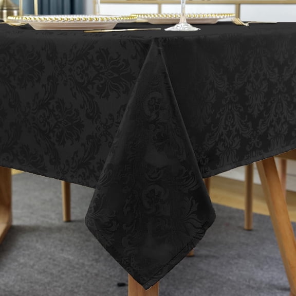 SASTYBALE Tablecloth Rectangle Jacquard Damask Tablecloth, Spill Proof & Wrinkle Resistant Polyester Table Cloth, Washable Table Cover for Party, Dining, Indoor, Outdoor