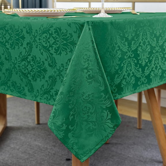SASTYBALE Tablecloth Rectangle Jacquard Damask Tablecloth, Spill Proof & Wrinkle Resistant Polyester Table Cloth, Washable Table Cover for Party, Dining, Indoor, Outdoor