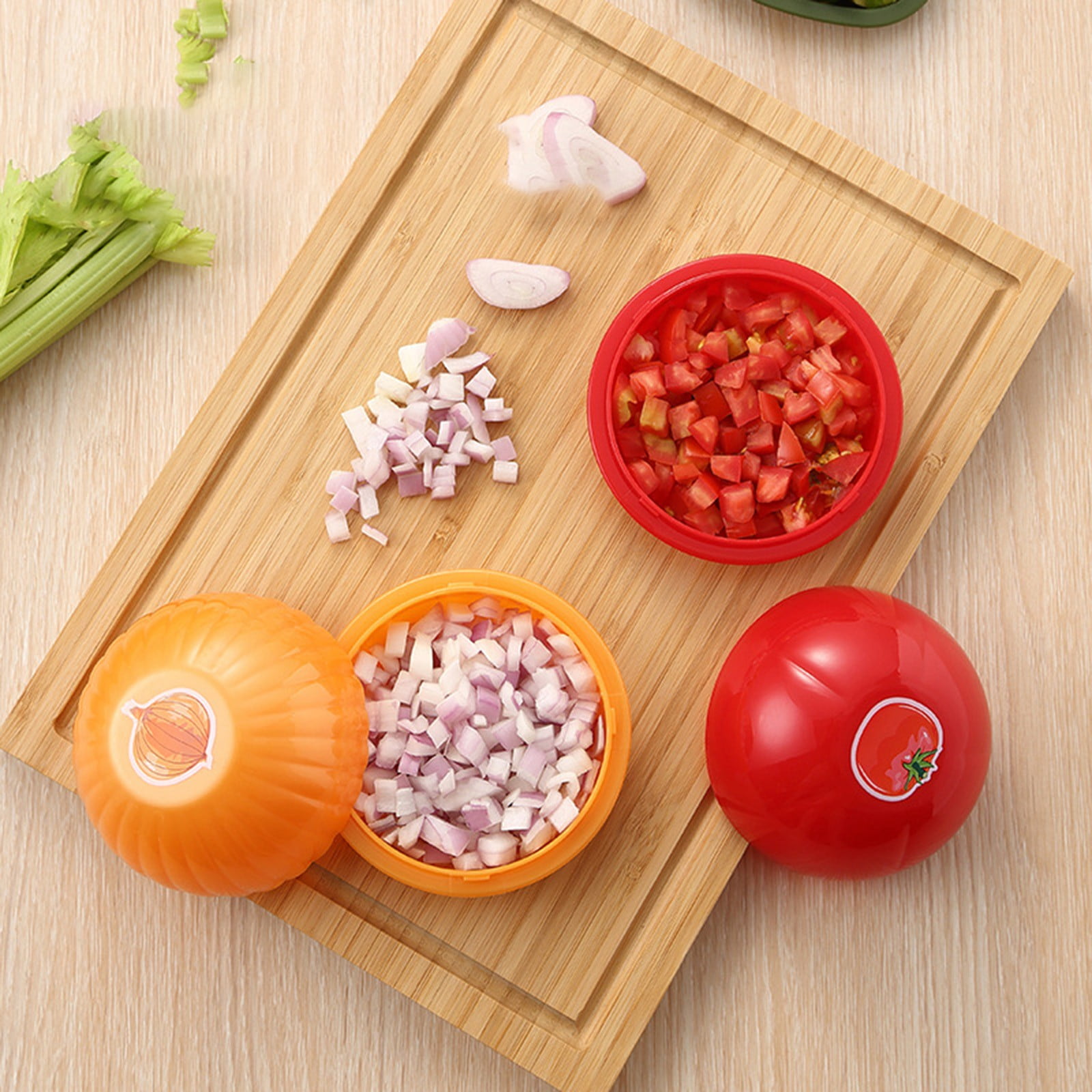 SASUYTWU Fruit Storage (Red,Orange), Fruit Containers For Fridge Keep