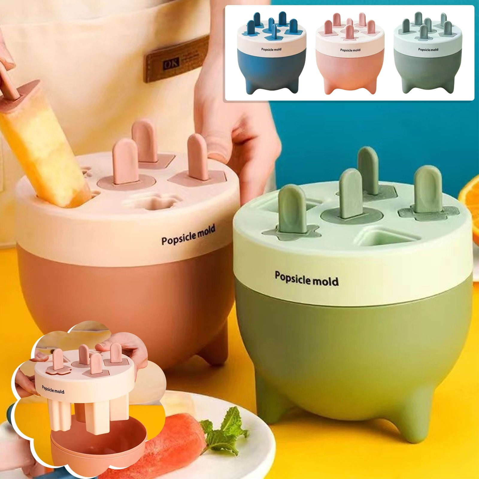 SASUYTWU Ice Cream Molds (As Shown), Popsicle Maker Popsicle Molds 6