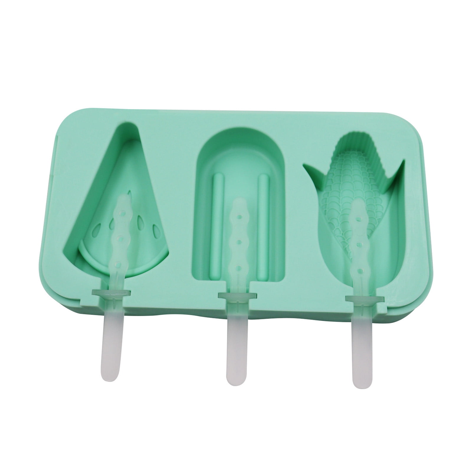 SASUYTWU Ice Molds (Green), Ice Tray Ice Cream With Lid Popsicle Summer